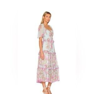 HEMANT & NANDITA | Dresses | Hemant Nandita Luana Pleated Long Dress In  Chiffon Size Xs | Poshmark